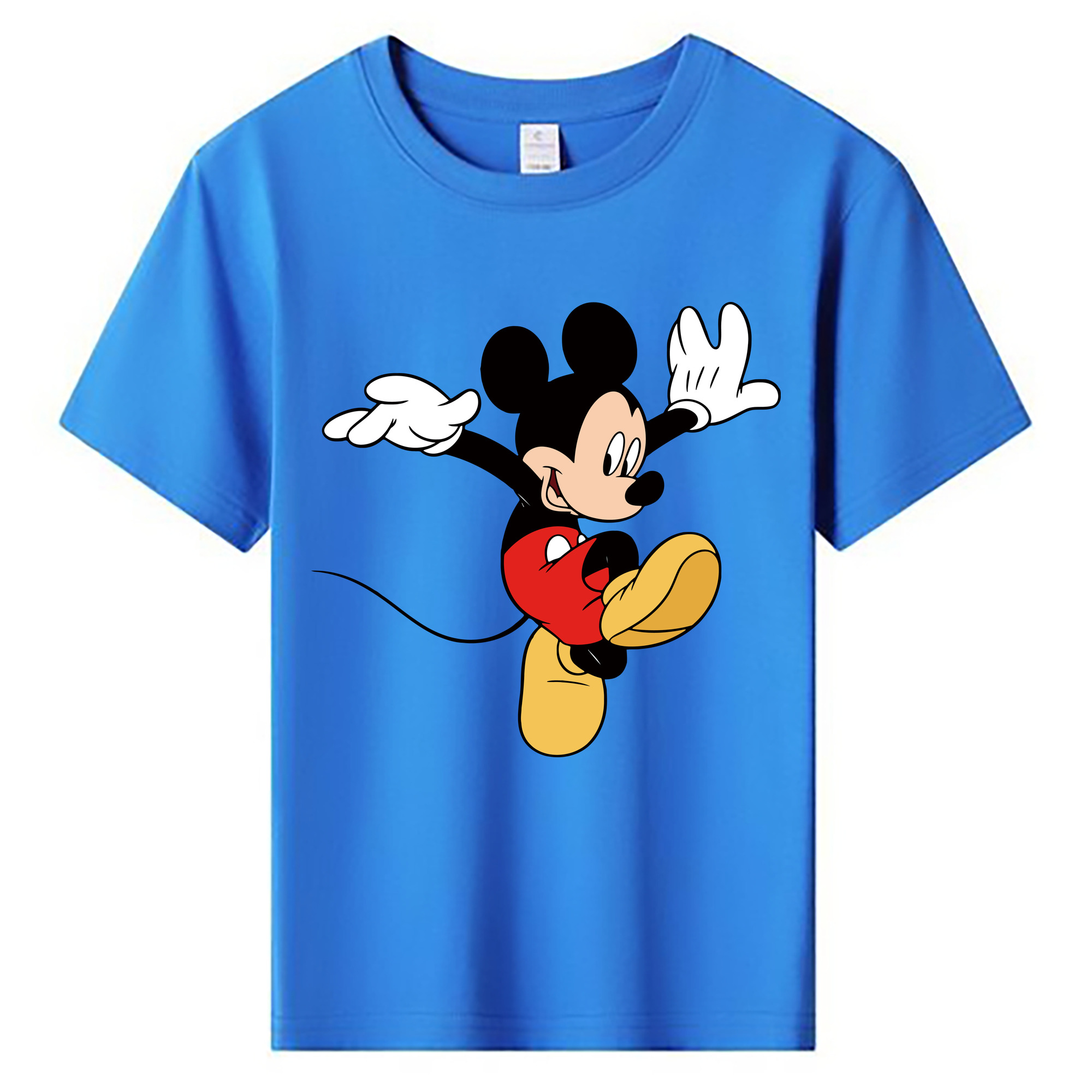 ミッキーマウス Mickey Mouse 綿100％キッズTシャツ（フロントプリント）